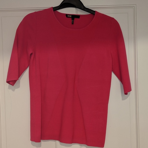 Maje hot pink knit sweater - Picture 1 of 6